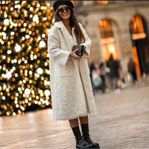 Beautiful Ecru Zara Structured Coat